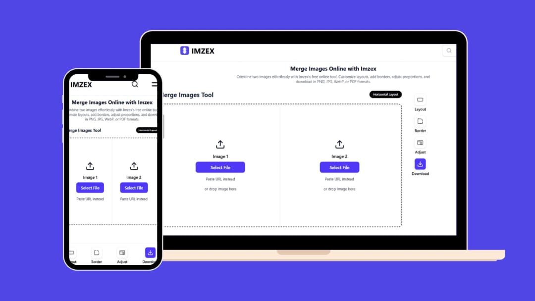 imzex mobile and laptop view
