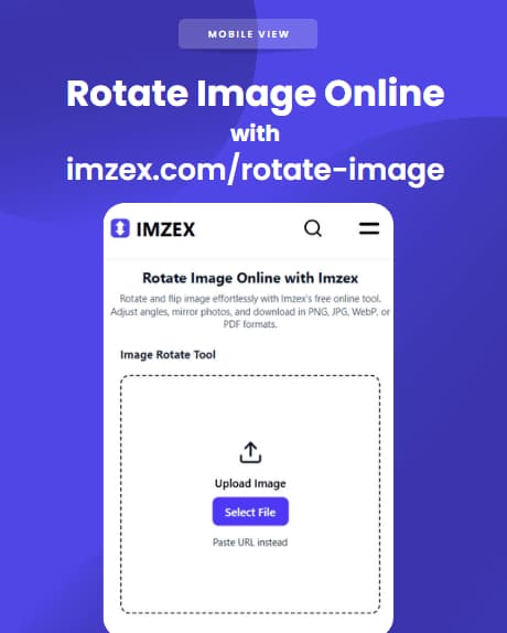 Imzex image rotator tool mobile view
