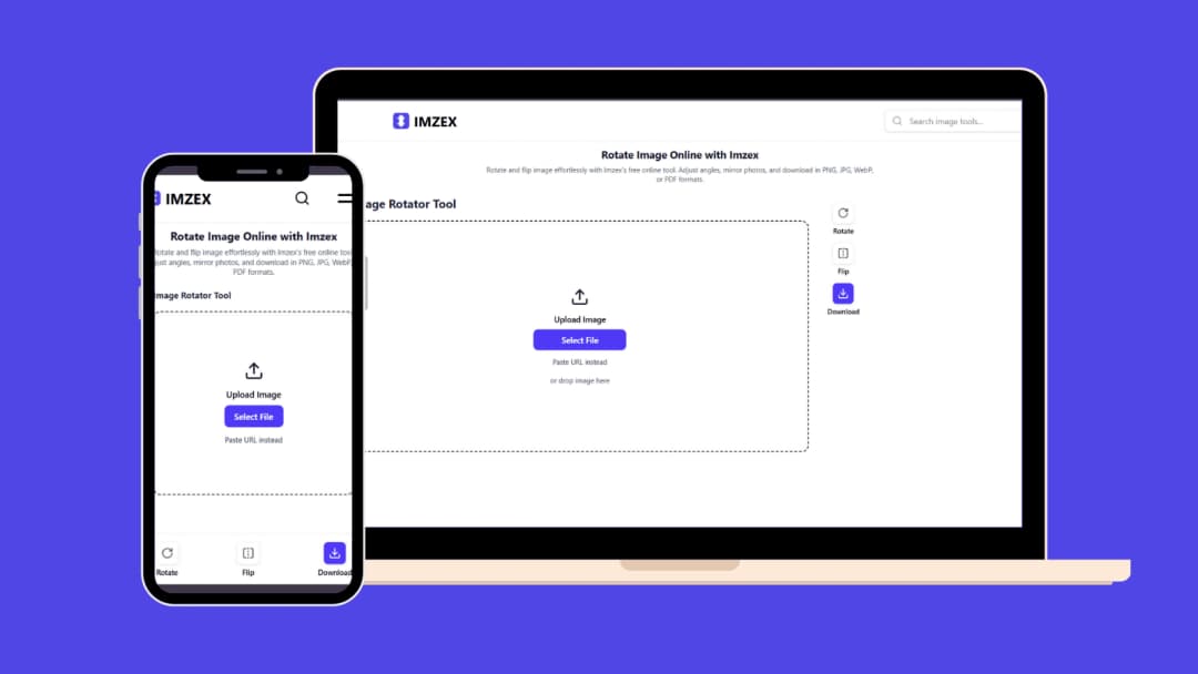 imzex mobile and laptop view